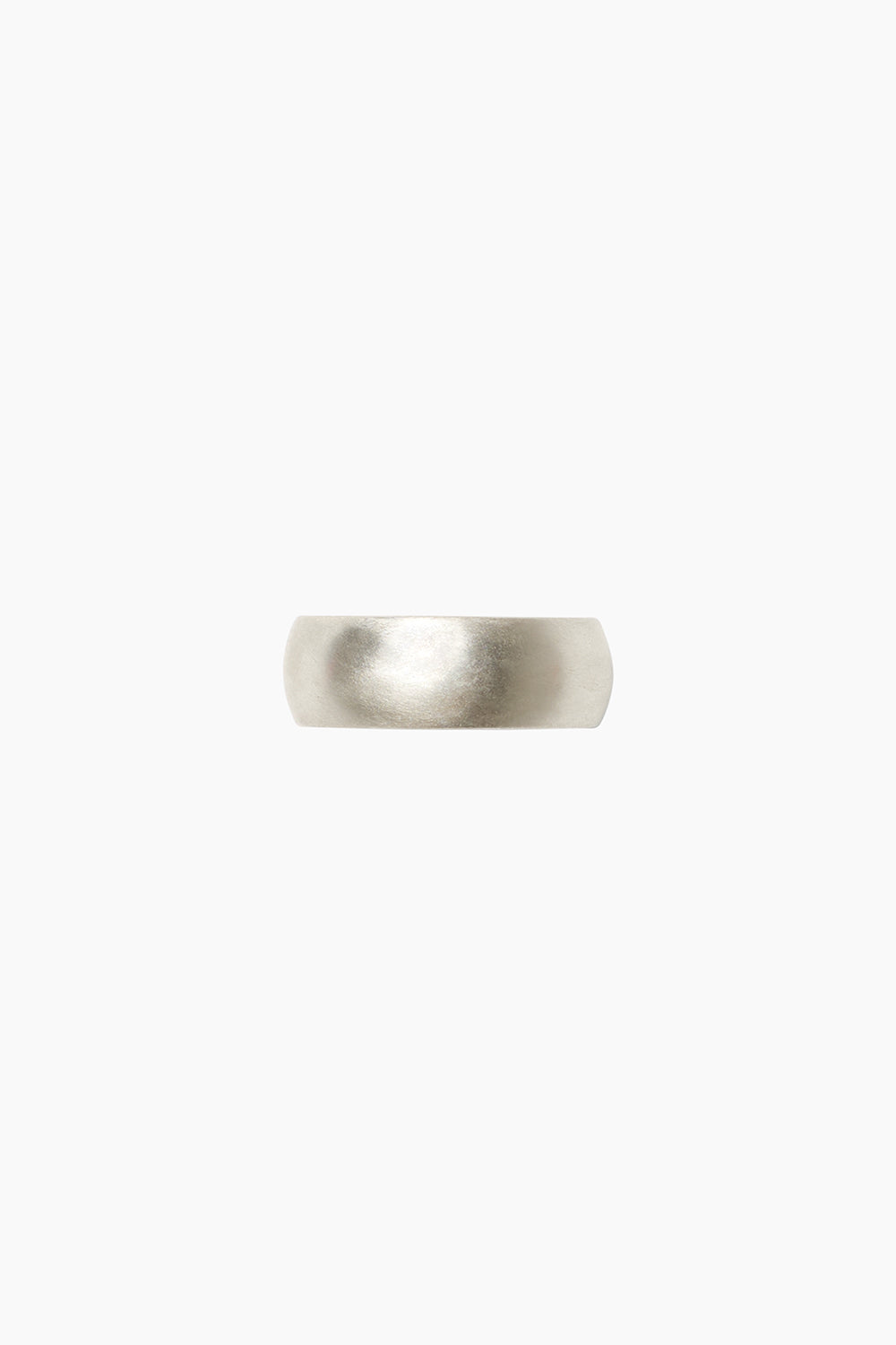 The Pact Ring — a sterling silver cigar band ring with a smooth, polished surface, photographed from the front against a white background.